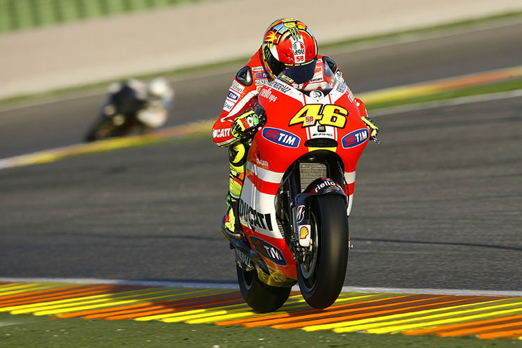 Valentino Rossi 2011 auf der Werks-Ducati