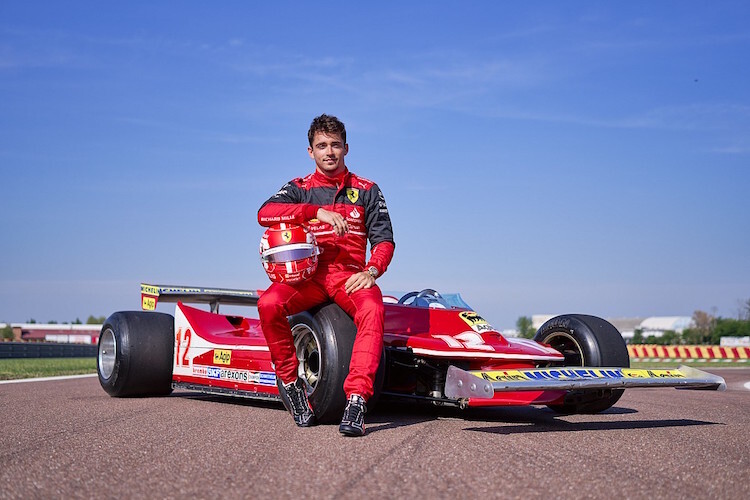 Charles Leclerc mit dem Ferrari von Gilles Villeneuve