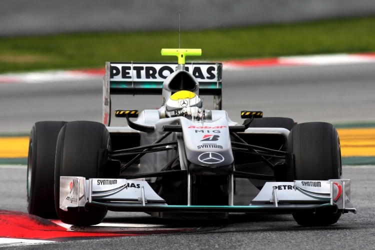 Nico Rosberg auf dem Weg zur Tagesbestzeit