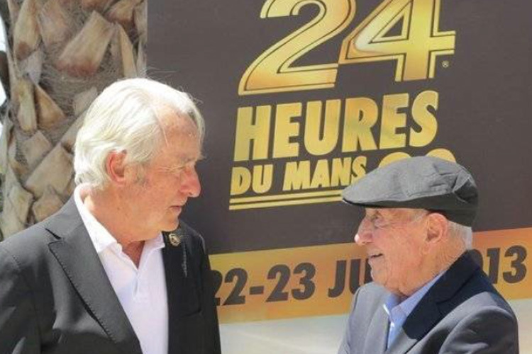 Robert Manzon (rechts) in Le Mans 2013 mit Gérard Larrousse