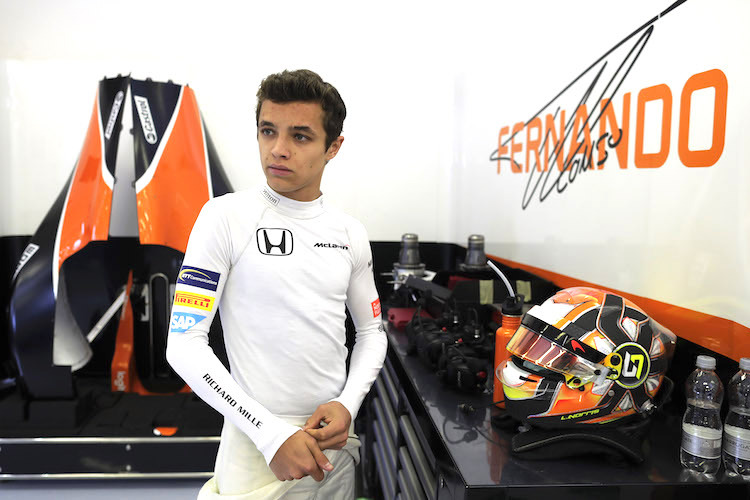 Lando Norris beim Test in Ungarn