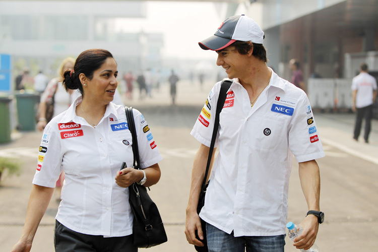 Monisha Kaltenborn mit Esteban Gutiérrez