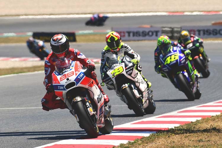 Jorge Lorenzo vor Bautista und Rossi