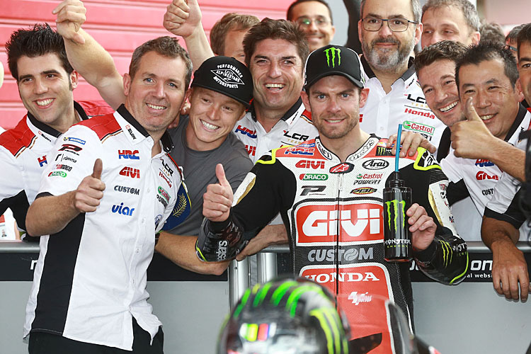 Cal Crutchlow hatte nach Rang 3 allen Grund zum Feiern