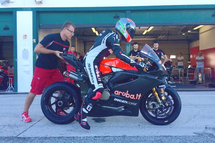 Marco Melandri mit der Ducati Panigale R