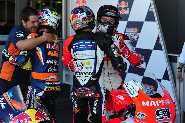 Sandro Cortese und Jonas Folger auf dem Podium