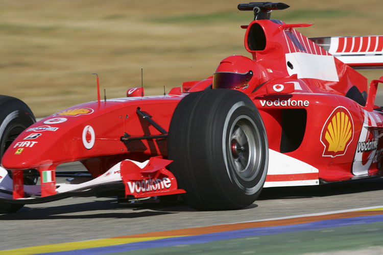 Valentino Rossi 2005 im Formel-1-Ferrari