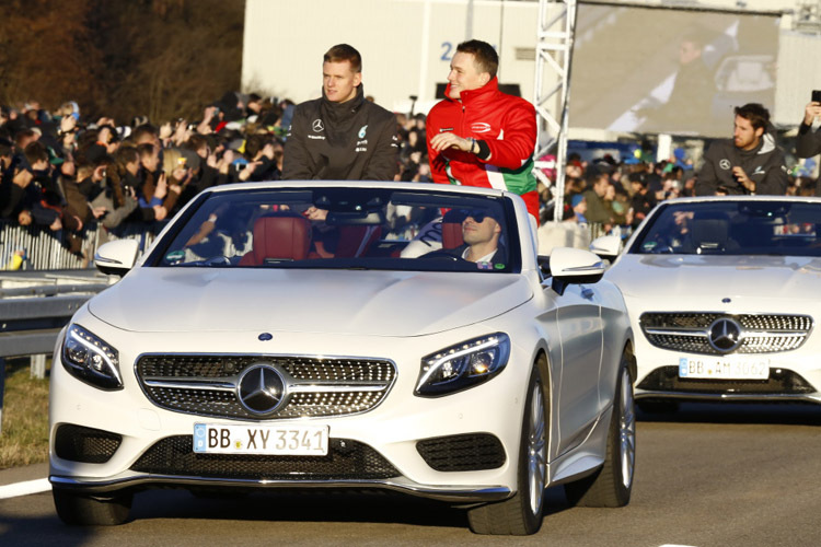 Mick Schumacher weilte als Gast von Mercedes in Sindelfingen