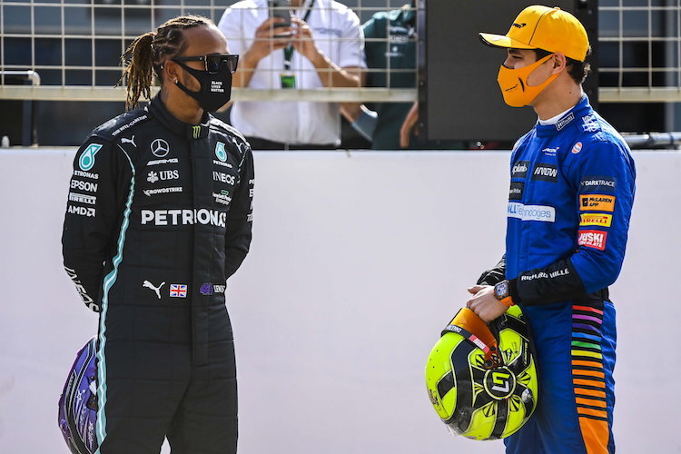 Lewis Hamilton und Lando Norris