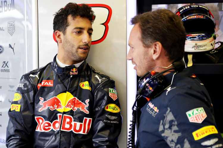 Daniel Ricciardo und Christian Horner