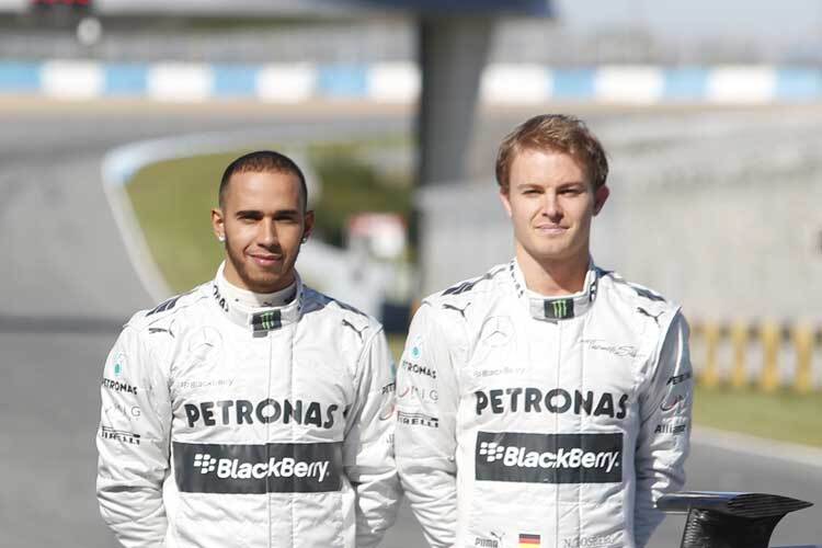 Nico Rosberg und Lewis Hamilton 