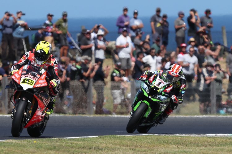 Alvaro Bautista und Jonathan Rea