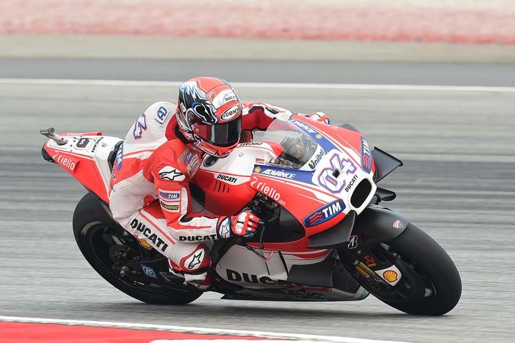 Ducati-Pilot Andrea Dovizioso kam in Sepang immerhin elf Runden weit