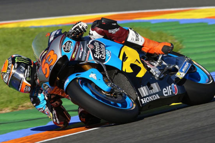 Tito Rabat auf der MotoGP-Honda beim Test in Valencia