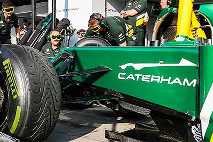 Caterham macht Werbung für Caterham