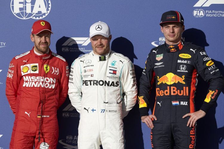 Sebastian Vettel, Valtteri Bottas & Max Verstappen