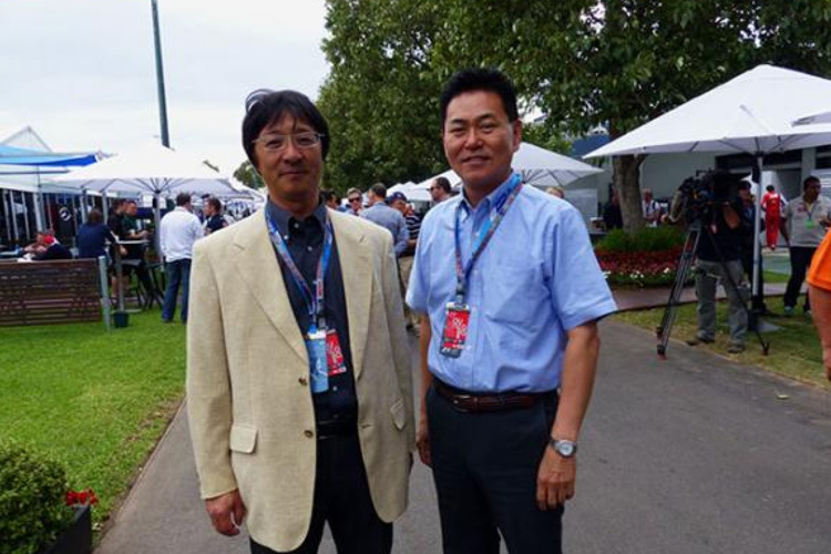 Kazuo Sakurahara und Yasuhisa Arai von Honda im Albert-Park