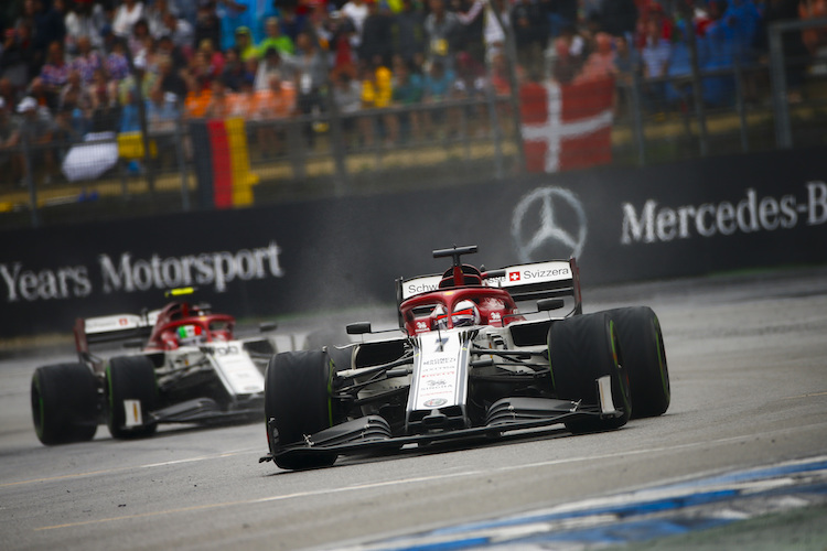 Kimi Räikkönen und Antonio Giovinazzi mussten in Hockenheim eine bittere Pille schlucken