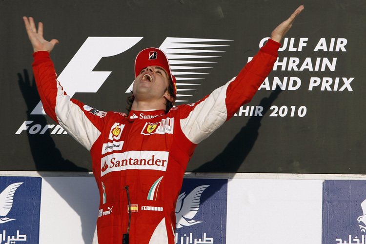Fernando Alonso: Sieg 2010 in Bahrain beim Debüt mit Ferrari