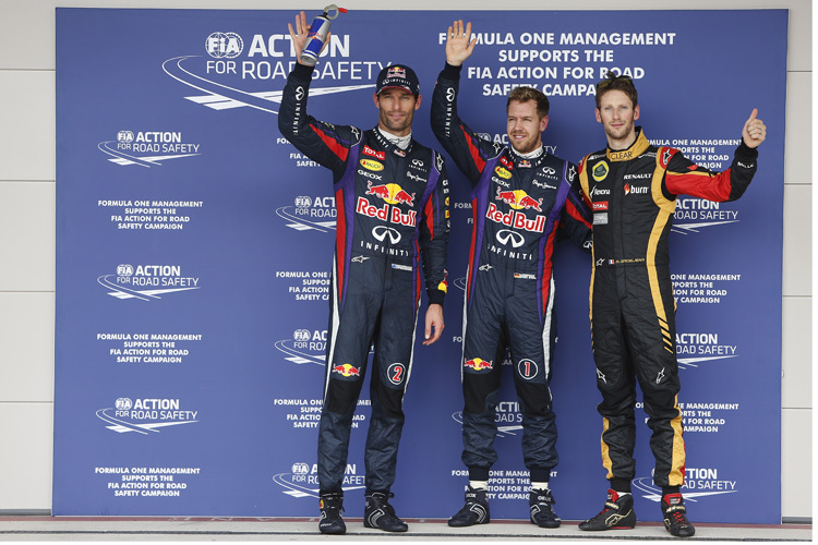 Webber, Vettel, Grosjean – die schnellsten Drei in Austin