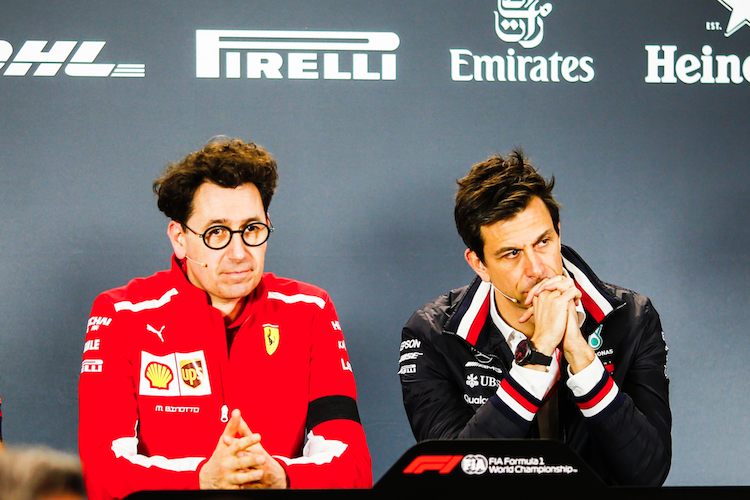 Mattia Binotto und Toto Wolff