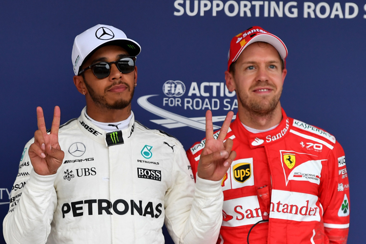 Lewis Hamilton und Sebastian Vettel