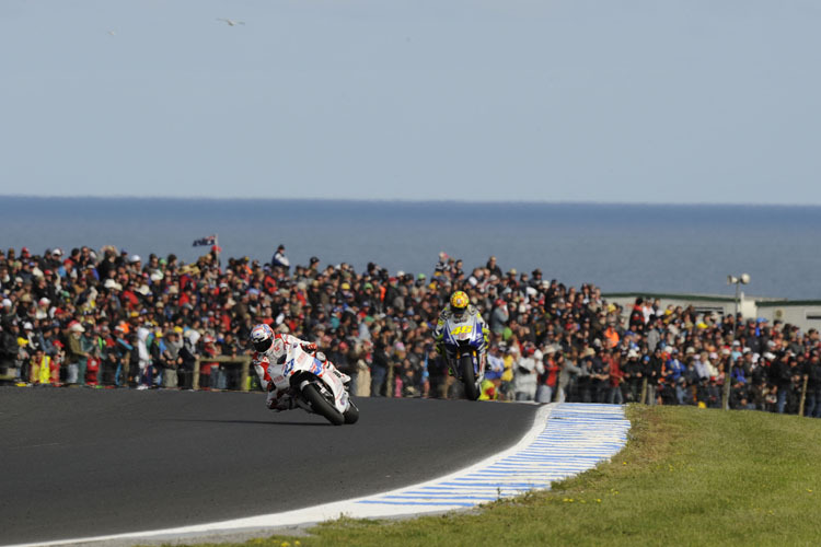 Phillip Island 2009: Stoner (27) gewann vor Rossi