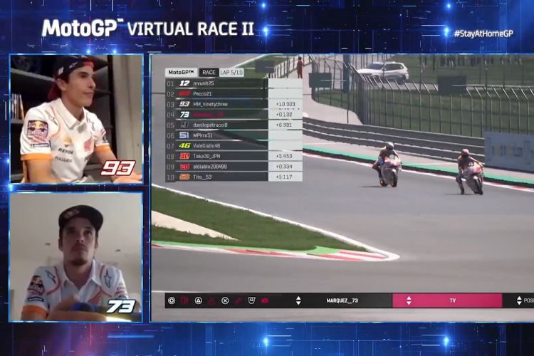 Marc und Alex Márquez im virtuellen Duell