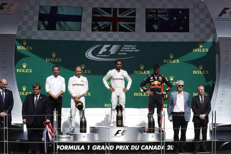 Das Podium in Montreal