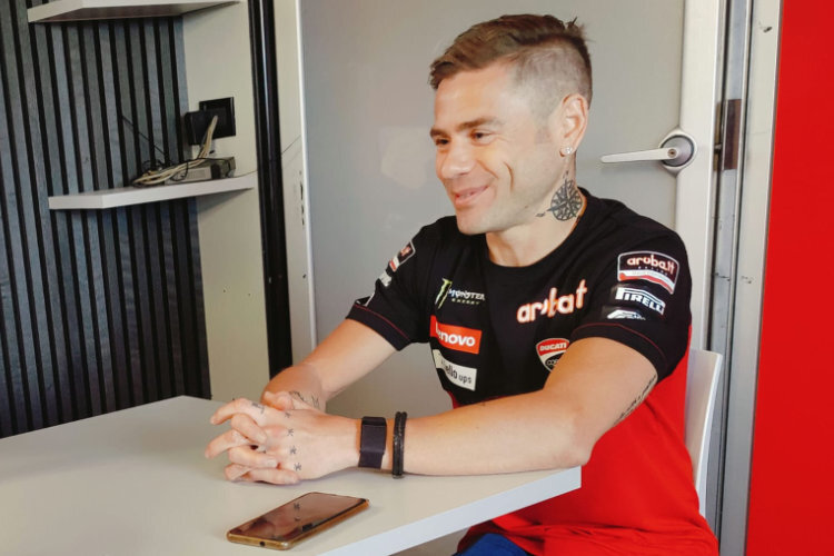 Alvaro Bautista beim Treffen mit SPEEDWEEK.com