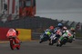 Aspar 2014: Gelegentlich auf Irrwegen (hier Guevaras Rennsturz in Aragón)