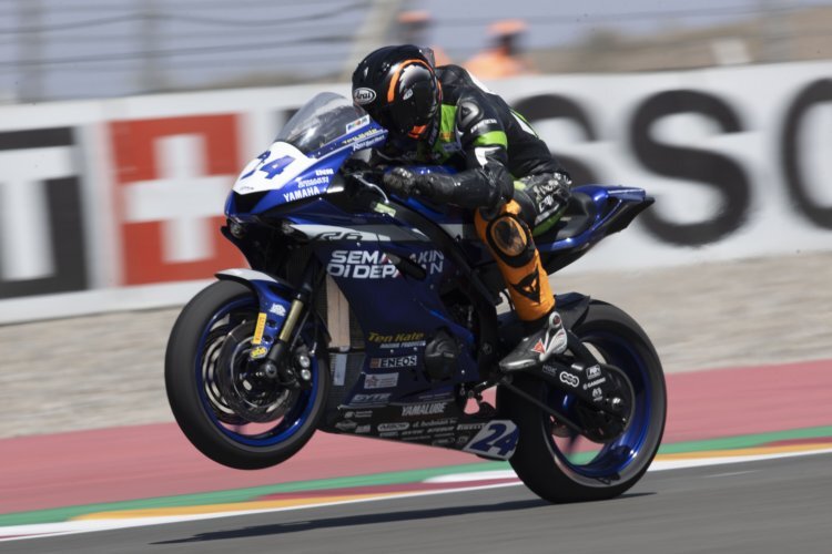 Leonardo Taccini bei seinem ersten Einsatz für Ten Kate Yamaha in Argentinien