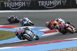 David Alonso im Assen-GP kurz vor seinem Sturz)