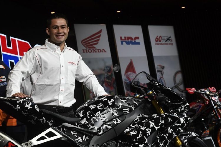 Leon Haslam und die neue Honda Fireblade