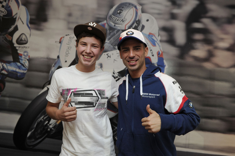 Robin (li.) bekam von Marco Melandri Tipps