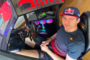 Max Verstappen in seinem Rennsimulator, zuhause in Monaco