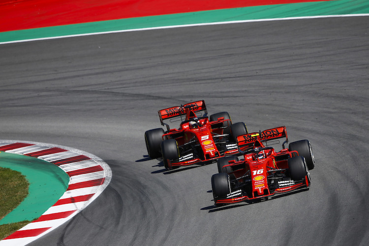 Charles Leclerc und Sebastian Vettel