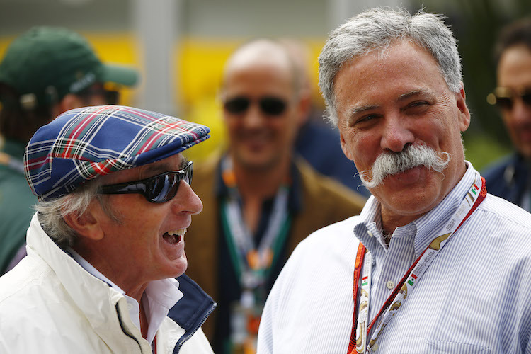 Vergangenheit und Zukunft der Formel 1: Sir Jackie Stewart mit Chase Carey