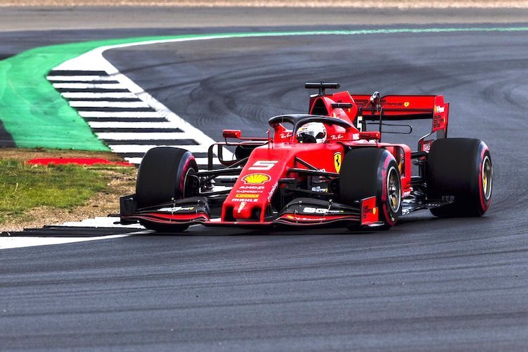 Sebastian Vettel in Silverstone