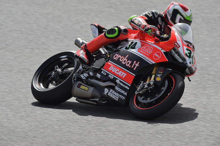 Davide Giugliano brannte beim Portimao-Test die Bestzeit in den heissen Asphalt