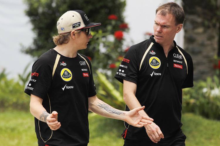 Kimi Räikkönen mit Alan Permane