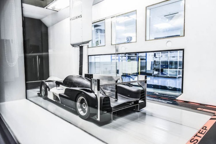 Der Ginetta-LMP1 im Windkanal von 'Williams Advanced Engineering' in Grove