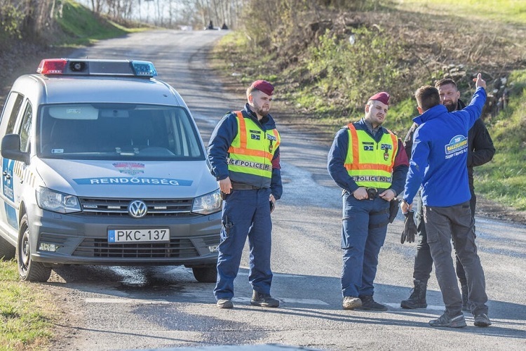 Polizei am Unfallort