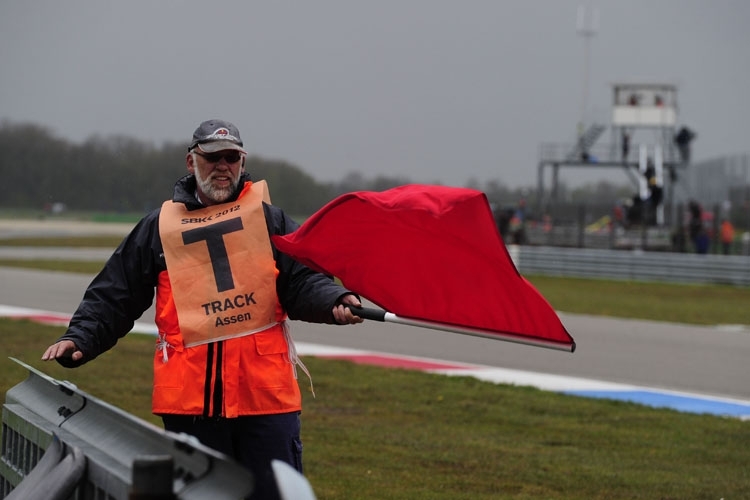 Schon wieder rote Flagge wegen Regen