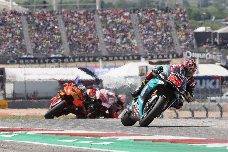 Fabio Quartararo vor Pol Espargaró und Pecco Bagnaia