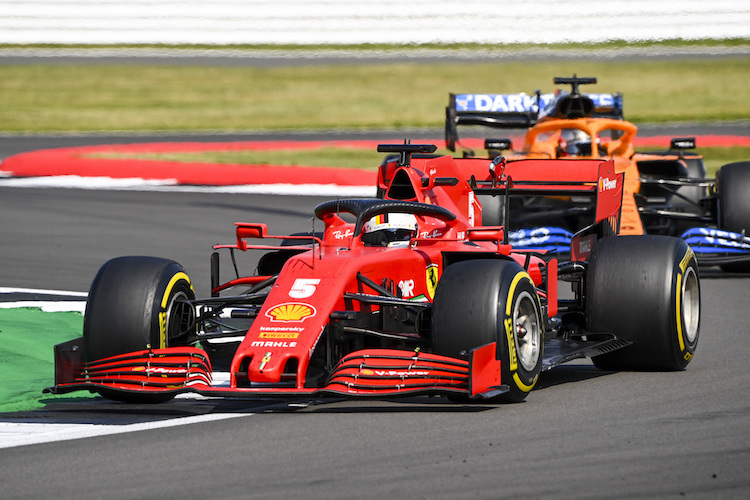 Sebastian Vettel in Silverstone