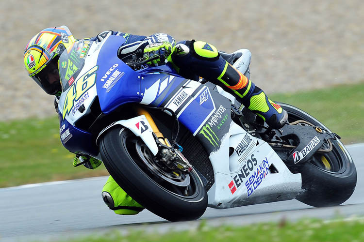 Assen: Valentino Rossi im Regen