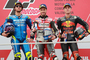 Die Top-3 von Valencia: Alex Rins, Andrea Dovizioso und Pol Espargaro (v.l.)