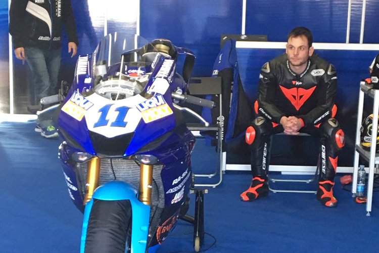 Sandro Cortese bei seinem ersten Yamaha-Test