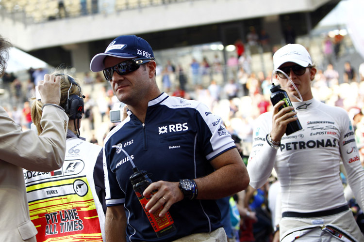 Barrichello hat mehr abzuspecken als Rosberg (re.)